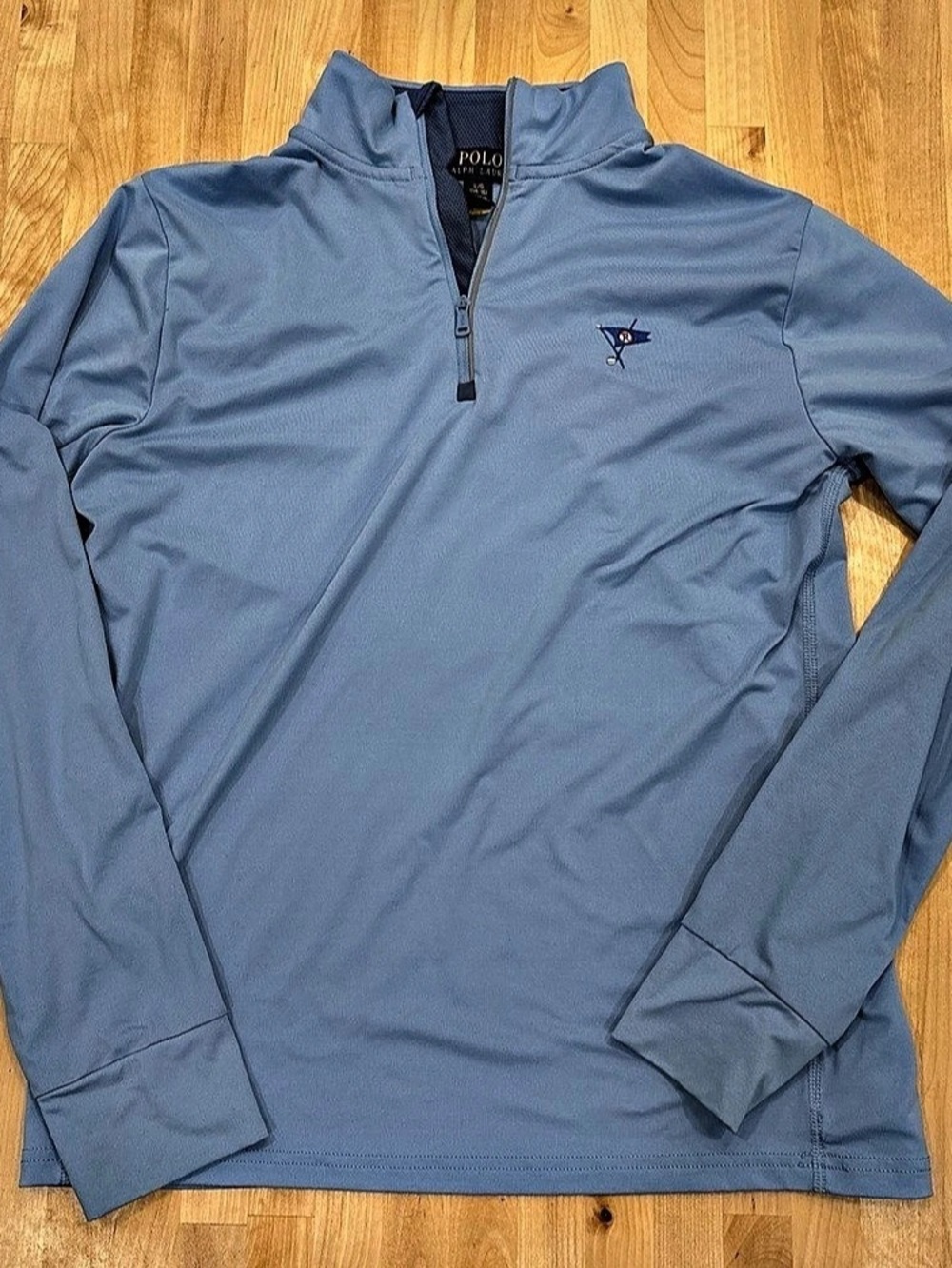 Polo Ralph Lauren Long Sleeve Shirt Wicking Material Light Blue Boys L/G 14-16